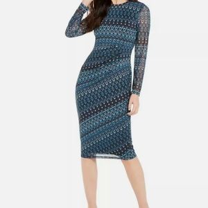 INC AQUA/ TURQUOISE MIDI DRESS NWT SIZE 14